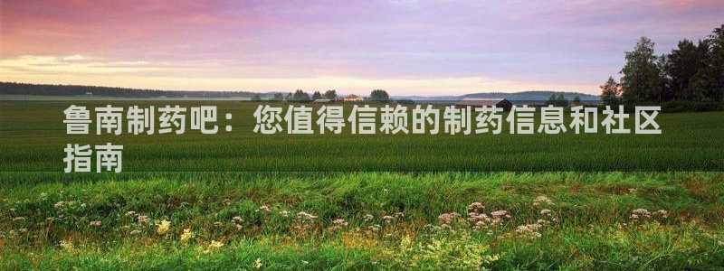 j9九游会老哥俱乐部交流区：鲁南制药吧：您值得信赖的制药信息和社区
指南